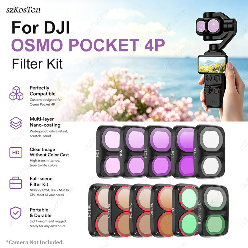 Lens Camera Clip - DJI Osmo Pocket 4P カメラ用レンズフィルターキット UV