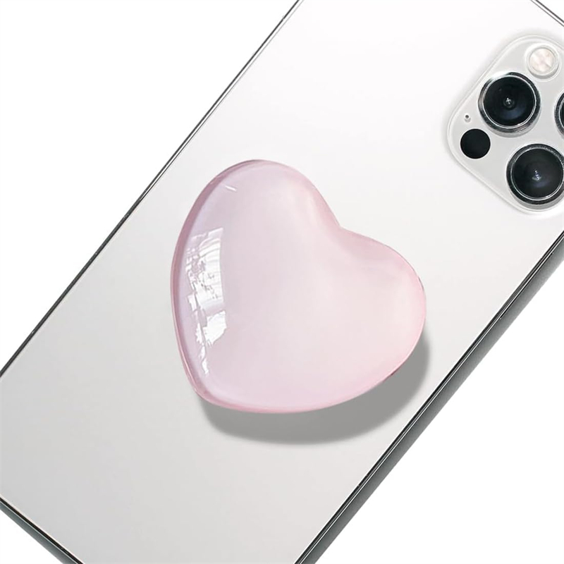 Phone Accessories Vending Machine - 3D ハート型クリスタル折りたたみ式フィンガーリンググリップトック電話ホルダー iPhone サムスン対応 ソケットポケットグリップトックスタンドブラケット
