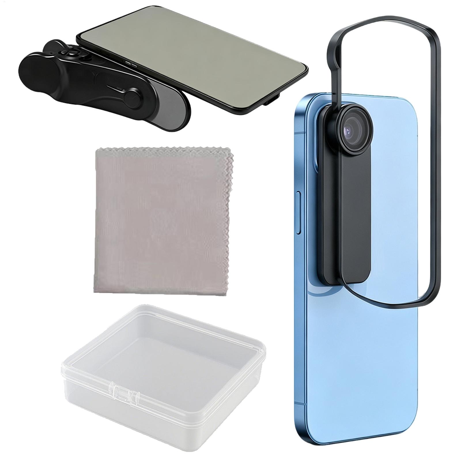 Lens Camera Clip - スマホカメラ反射ミラークリップ スカイミラー効果レンズ スマートフォン自撮りグッズ 反射写真撮影小道具キット