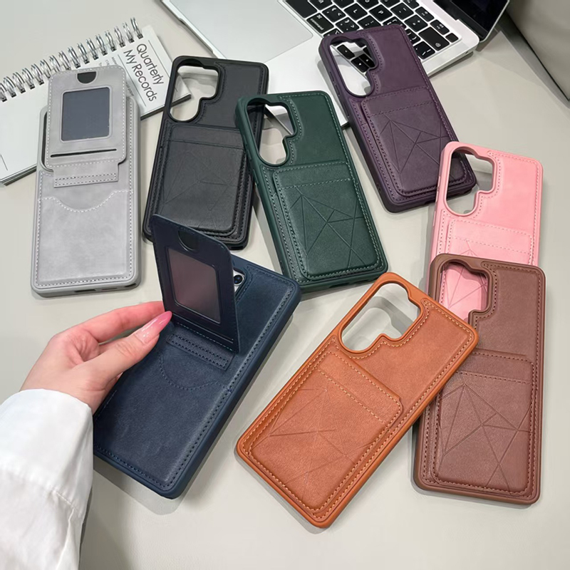 Phone Accessories Hippers - 高級合成皮革カードホルダー付きスマホケース サムスンギャラクシーS26ウルトラ S22 S23 S24 S25プラスFE用
