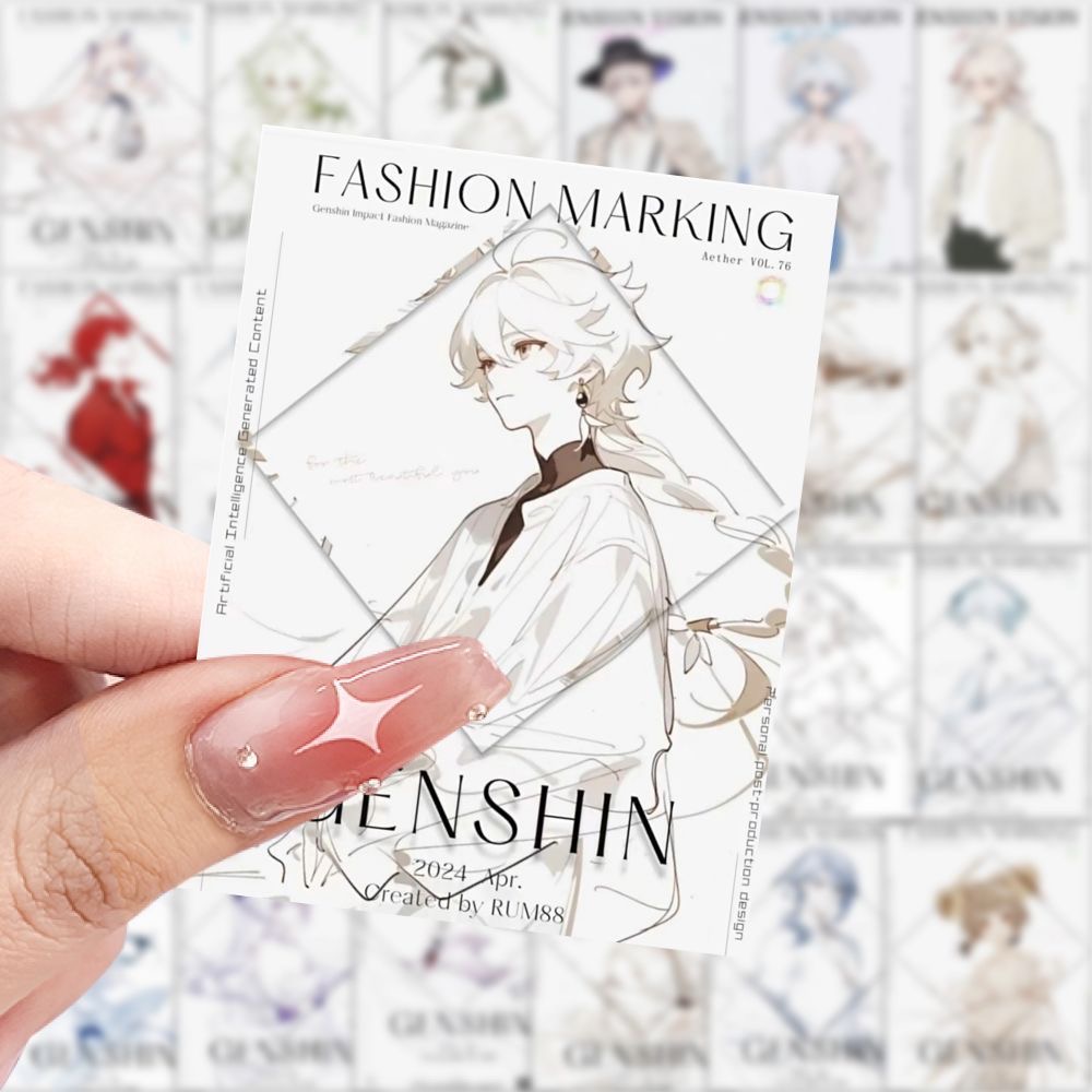 Phone Accessories Poster - 189 原神インパクトキャラクターステッカー、ポスター、装飾台帳ステッカー、DIY 携帯電話ウォーターカップステッカー