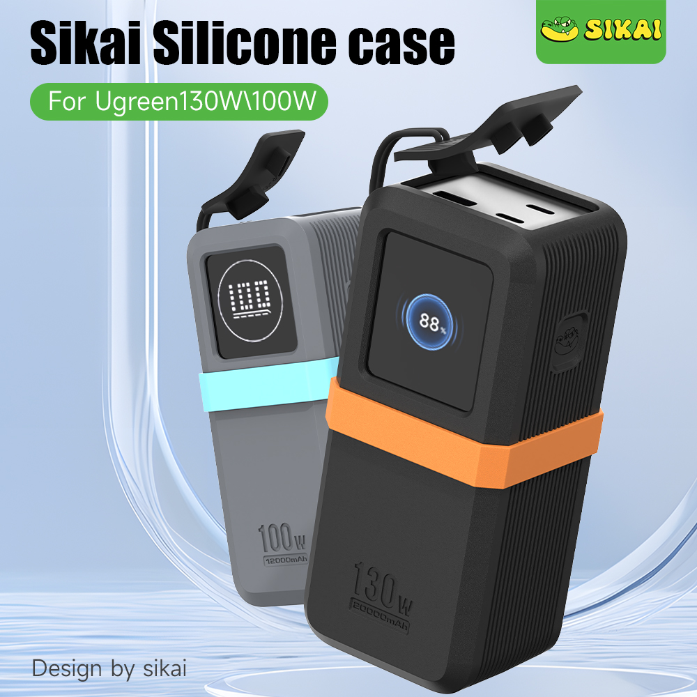 Portable Charger 20000Mah - UGREEN Nexode 130W/100W 20000mAhモバイルバッテリー用SIKAIシリコンケース、データケーブル収納付きポータブルトラベルデザイン