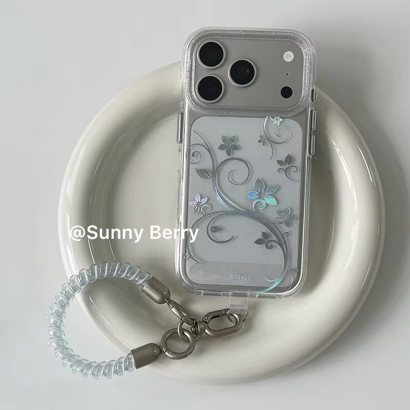 Phone Accessories Magnetic - ファッションシンプルな花柄Y2Kグリッターフォンケース iPhone Ultra 18 11 12