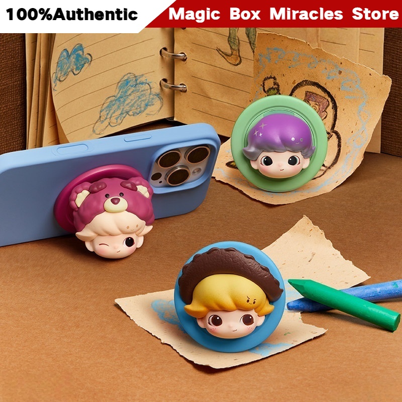 Phone Accessories Popmart - POPMART Dimoo World ピクサー磁気電話ホルダーブラインドボックスかわいい実用的なアクセサリーデスクトップ装飾おもちゃ大人のコレクター向け