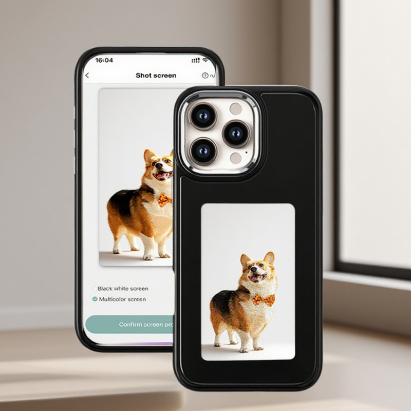 Phone Accessories And Cases - DIY電子インクスクリーンスマホケース NFC対応 iPhone 15 14 13