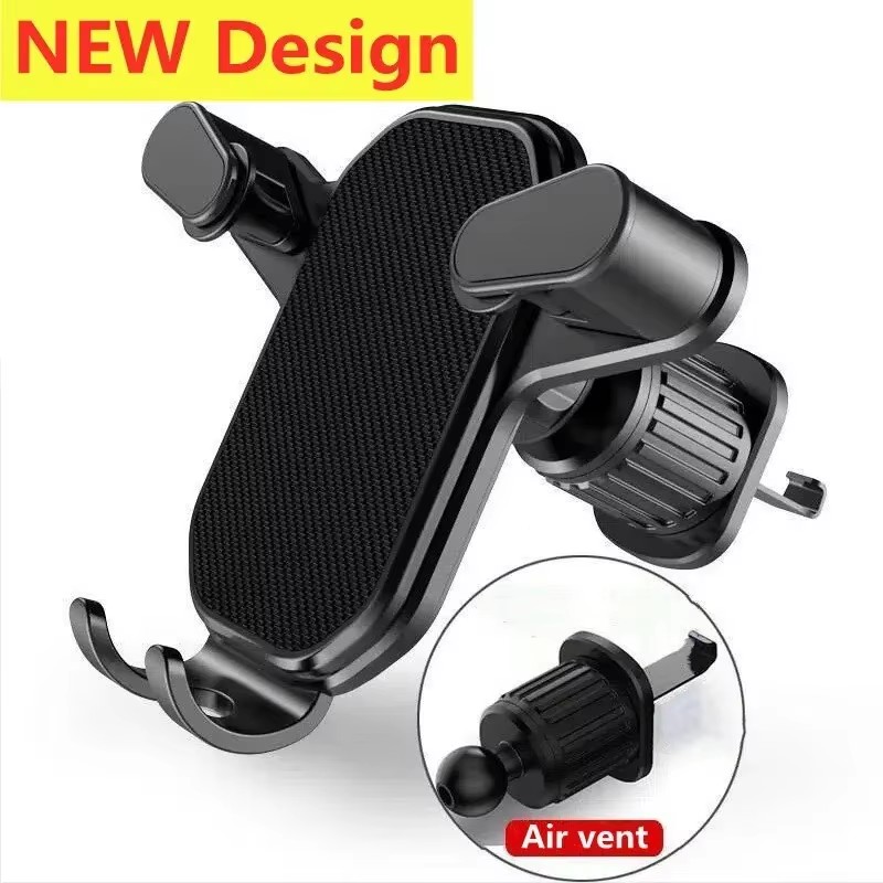 Phone Accessories Japan - ユニバーサルカーフックベースフォンホルダー 重力式モバイルスタンド GPSサポート オートエアコン吹き出し口マウント iPhone 16