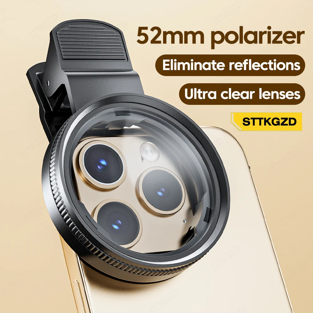 Phone Accessories Useful - 新しい52mm CPL携帯電話レンズフィルターレンズクリップカメラアクセサリー円偏光フィルター Canon Nikon全スマートフォン対応