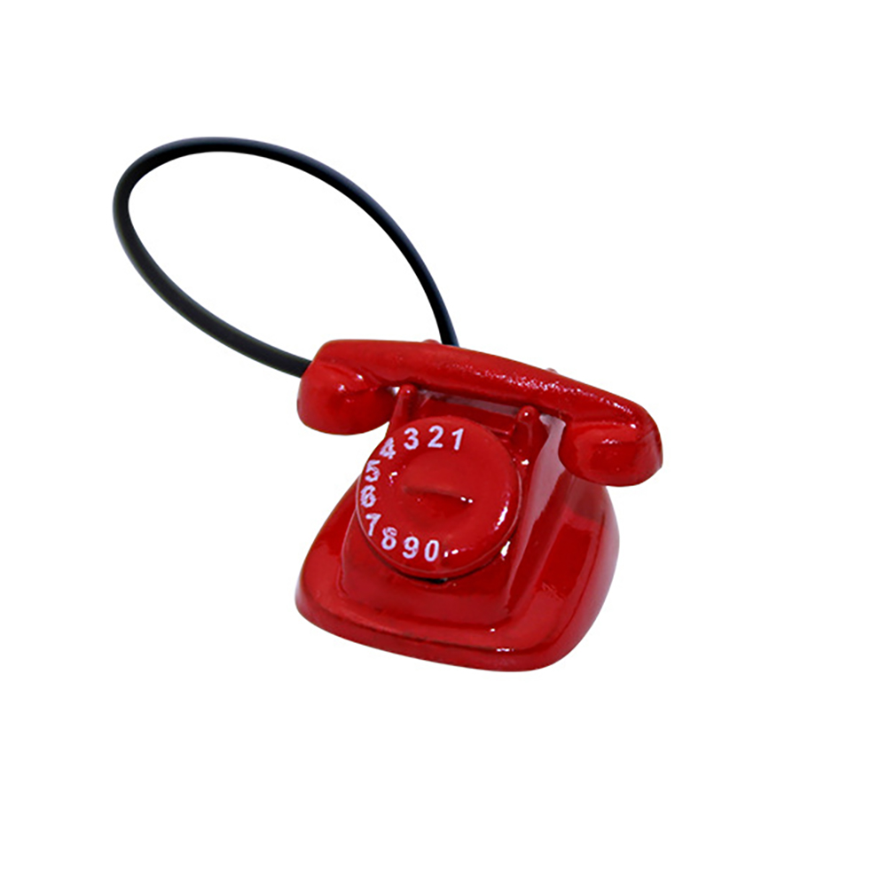 1/12 ドールハウスミニチュア金属ロータリー電話ミニ固定電 - Phone Accessories Doll のレビューと価格