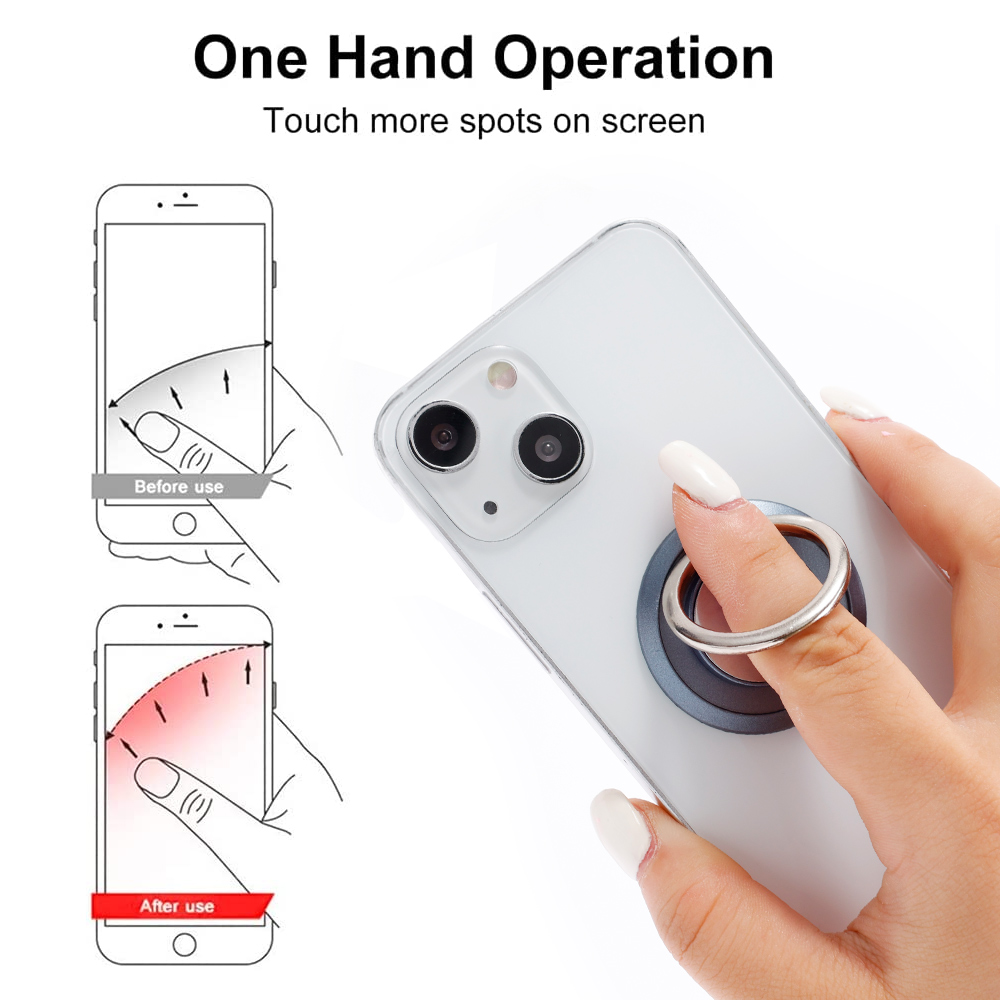 360度回転式フィンガーリング型スマホホルダー スタンドグリ - Phone Accessories Vendor のレビューと価格
