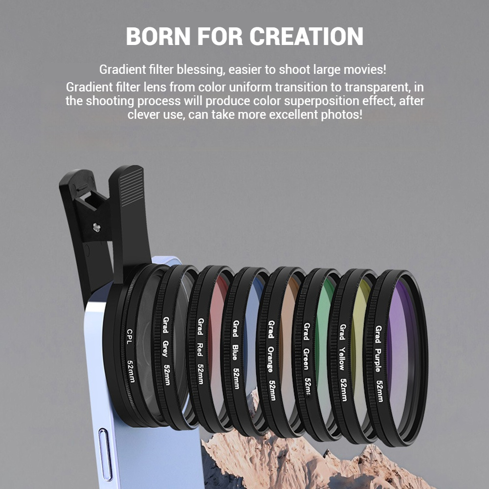 52 ミリメートル携帯電話レンズユニバーサル偏光カメラクリッ - Phone Accessories Useful のレビューと価格