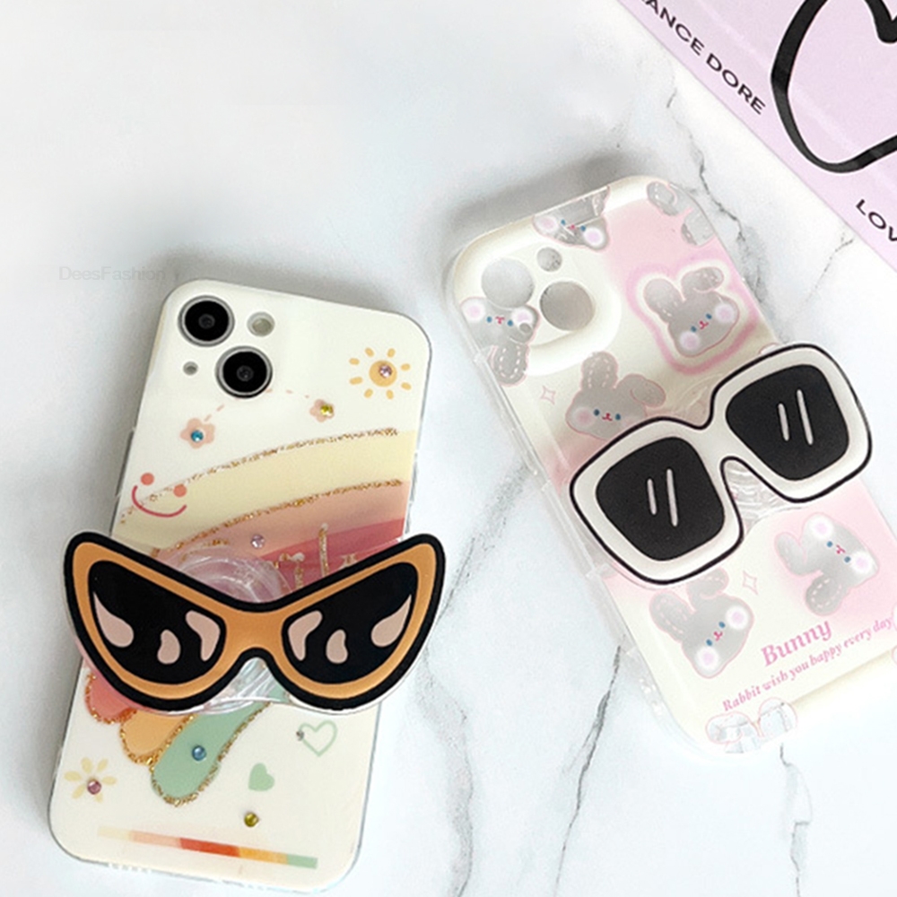 かわいい漫画クールスタイリッシュなメガネ電話ホルダーグリップ - Phone Accessories Vendor のレビューと価格
