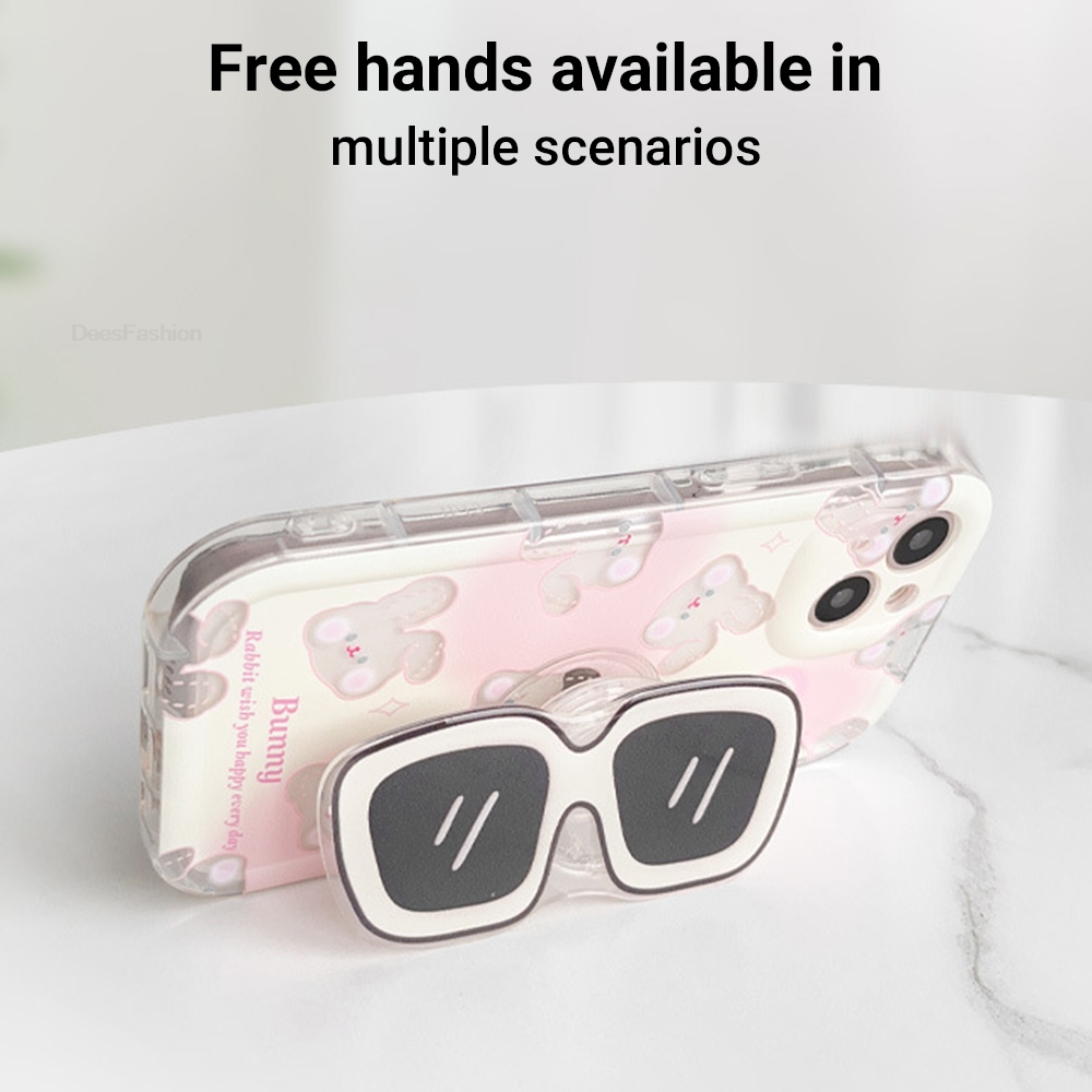 かわいい漫画クールスタイリッシュなメガネ電話ホルダーグリップ - Phone Accessories Vendor のレビューと価格