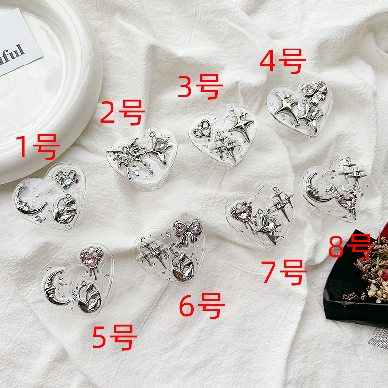 クリアハートフォン グリップホルダー 背面粘着式 Y2K コ - Phone Accessories Useful のレビューと価格