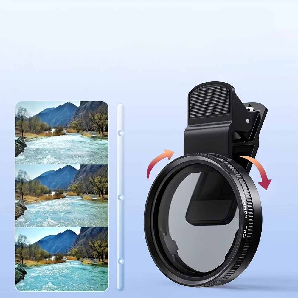 1pc 52mm CPL ユニバーサル クリップ付き 携帯電 - Lens Camera Clip のレビューと価格