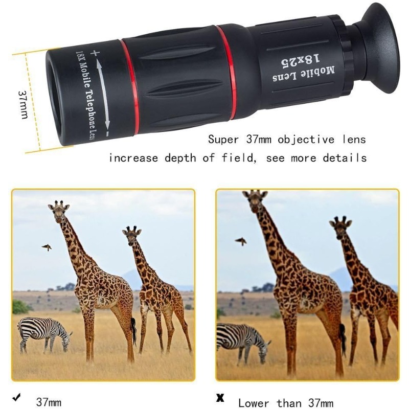 18/64/36倍携帯電話カメラレンズセット クリップオンズ - Lens Camera Clip のレビューと価格