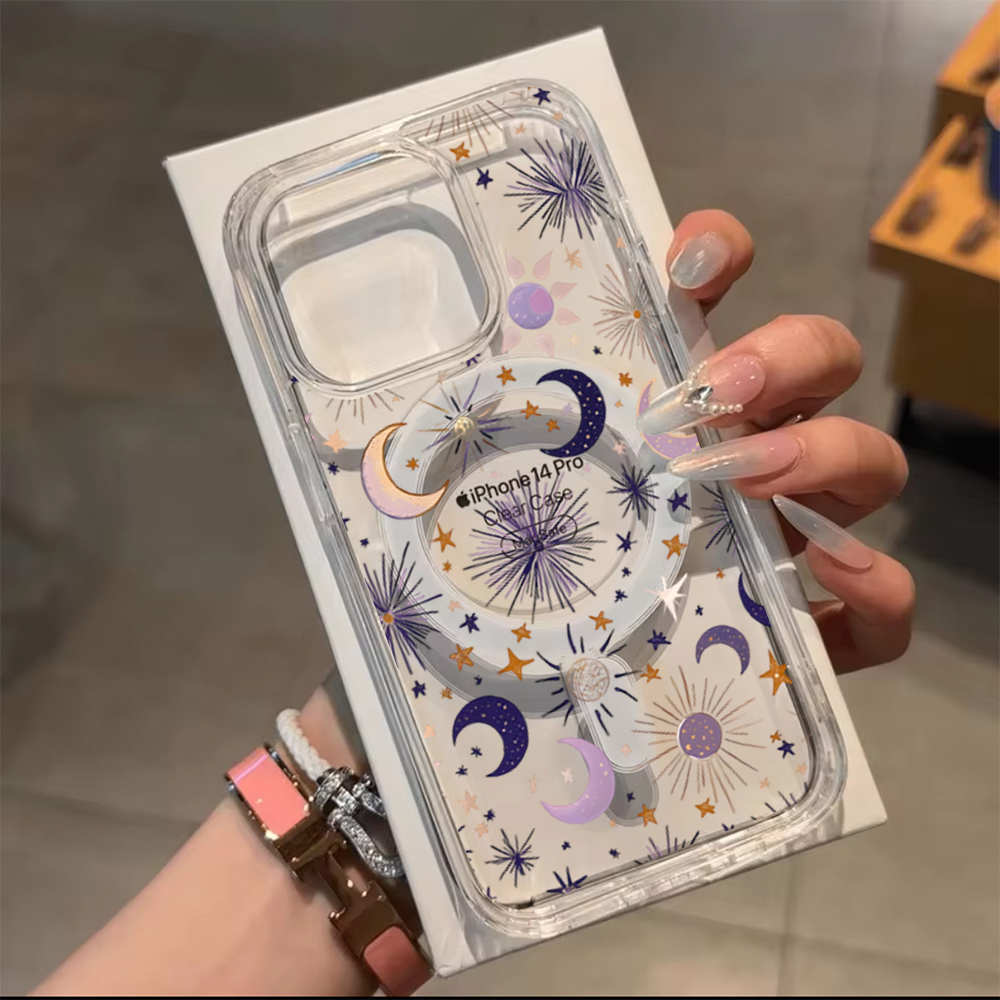 ロマンチックな太陽月星柄iPhoneケース iPhone 1 - Phone Accessories Magnetic のレビューと価格