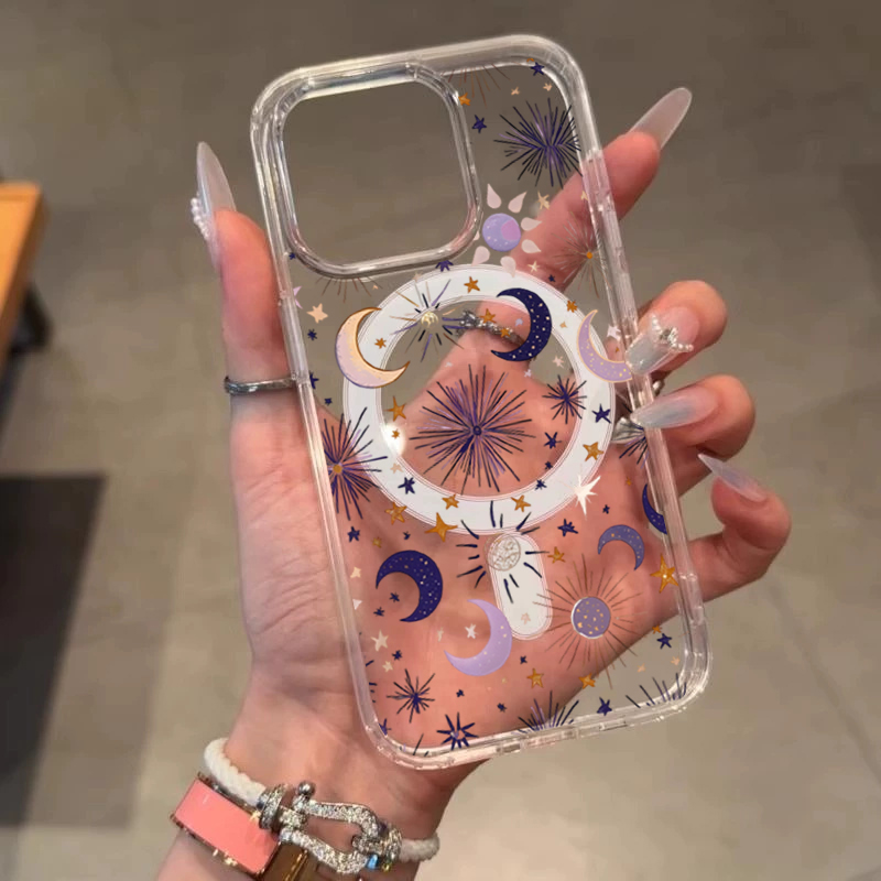 ロマンチックな太陽月星柄iPhoneケース iPhone 1 - Phone Accessories Magnetic のレビューと価格