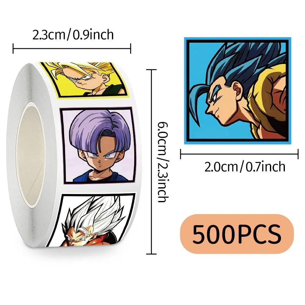 500枚入りドラゴンボールロールステッカー - 冷蔵庫、携帯 - Phone Accessories Poster のレビューと価格